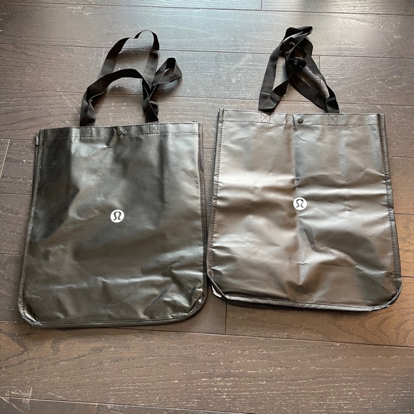 lululemon large reusable collectible tote shopping bags gift tote set of 2 - Picture 4 of 4